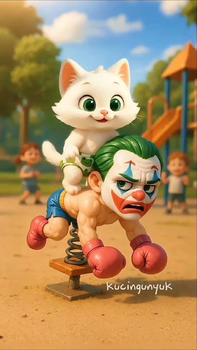 Kucing lucu main kuda-kudaan #kudalumping #kartun #komedi