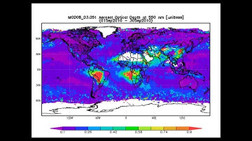 2000 to 2010 monthly averaged AOD