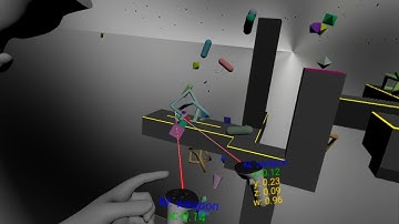 Emitters vs emitters 2/2 - WebXR ThreeJS Rapier Scene: Testing Emitters and Collisions
