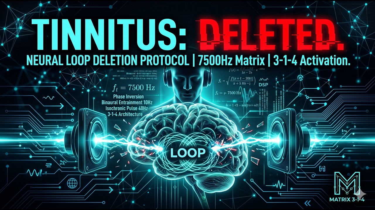 Tinnitus Neural Loop Deletion Protocol | 7.85Hz | Matrix 3-1-4 ...