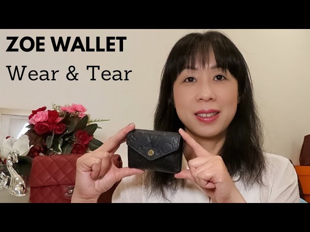 LOUIS VUITTON ZOE WALLET  Review, wear + tear, and what fits 