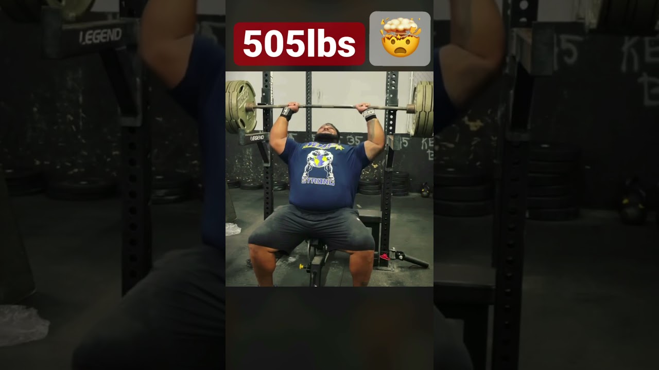 505 Pounds Over Head Press! YouTube