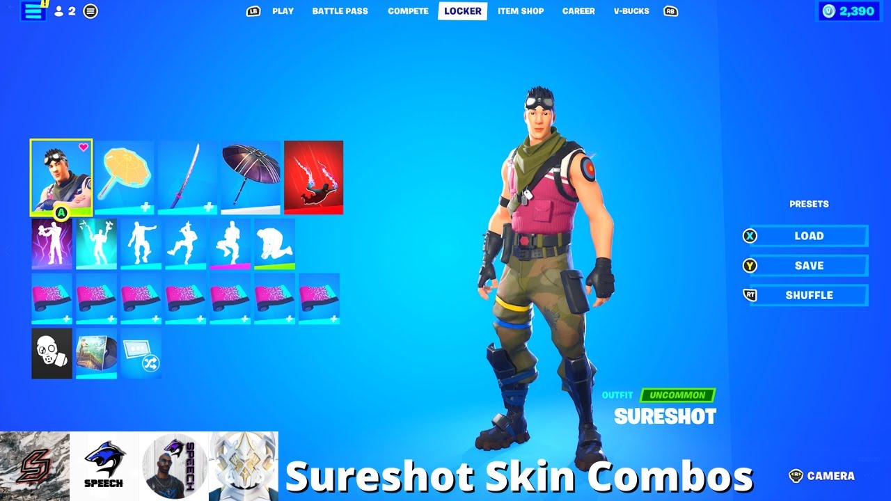 Sureshot Skin Combos (Fortnite Battle Royale)