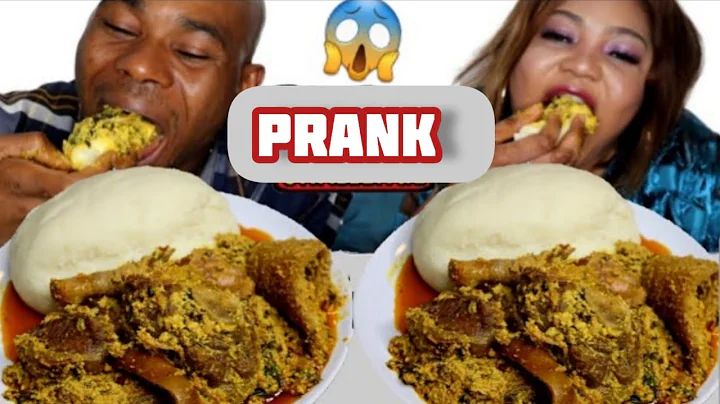 SERVING MY WIFE THE MOST BIGGEST FOOD* BLINDFOLD MUKPRANK 🤣* FUFU PRANK | AFRICAN FOOD MUKPRANK.