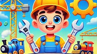Junior the Little Engineer! ππ§ | Fun Kids' Song | Learn & Build with DiamondDKids