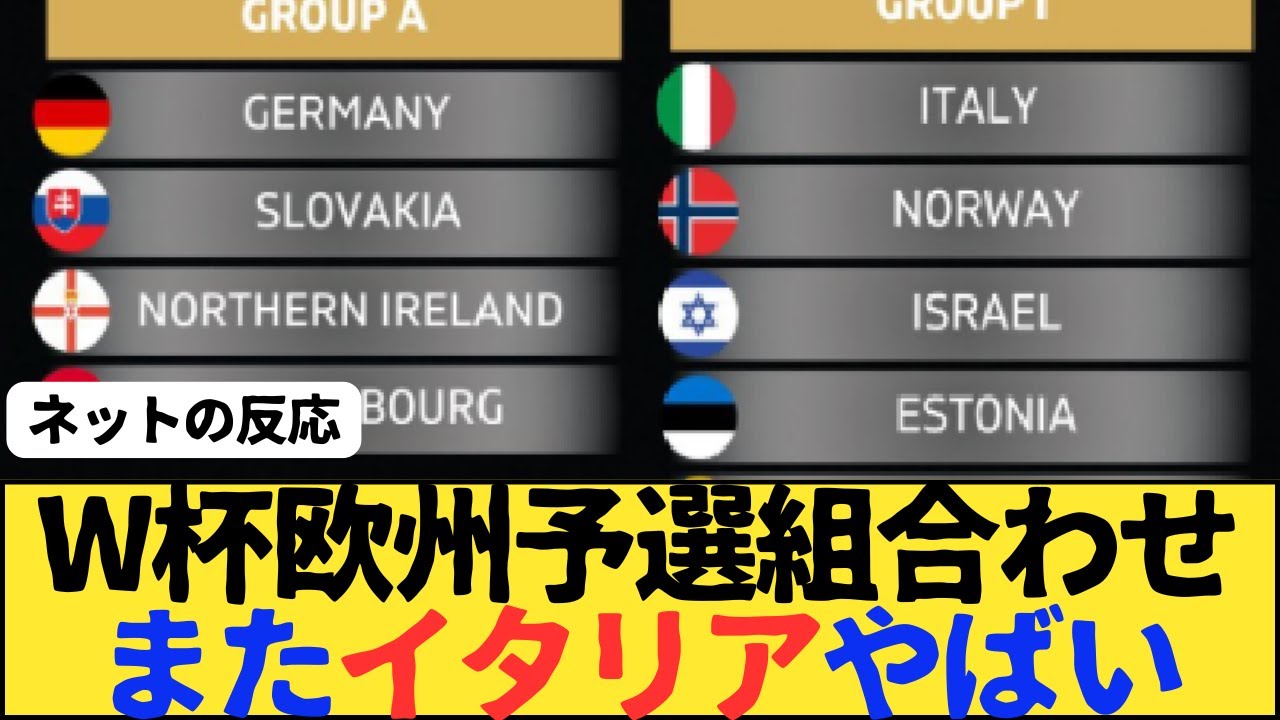 W杯欧州予選）2大会連続W杯予選敗退のイタリア代表はハーランドの 