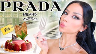 Eating at the Prada Restaurant in London!