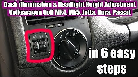 How to remove Dash Illumination & Headlight Height Adjustment Switch Volkswagen Golf Mk4 5 6 7 Jetta