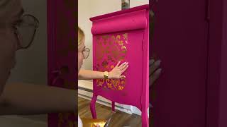 Pink and Gold Cabinet Makeover #kachafurniture #chalkpaintingfurniture #furnitureart #shorts