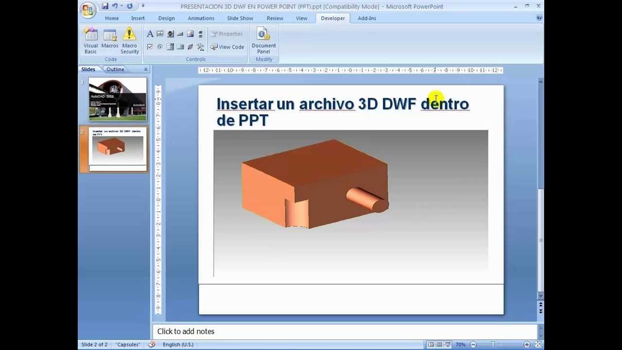 Presentacion 3D DWF dentro de Power Point - YouTube