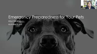 Emergency Preparedness for your Pets 10/03/20