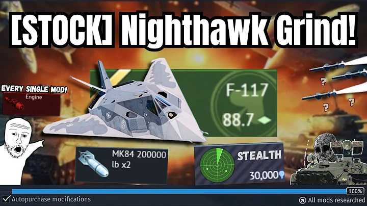 [STOCK] Grind FIRST STEALTH plane Experience!🔥(This is BROKEN)💀| I got EVERY MOD! (PAIN)