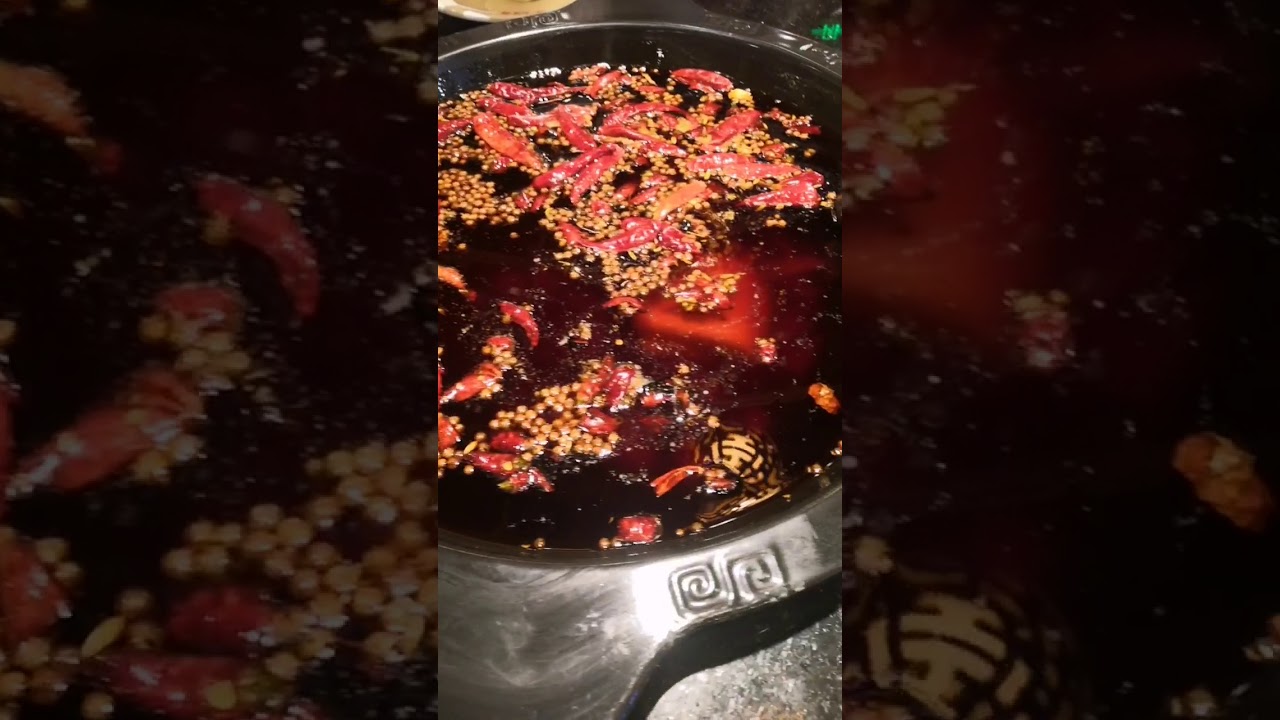 How to eat Chongqing hot pot part 1 #shorts | Aaron Sawich