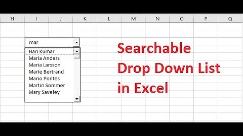 Create a Searchable Drop Down List Just Like Google - Excel Trick