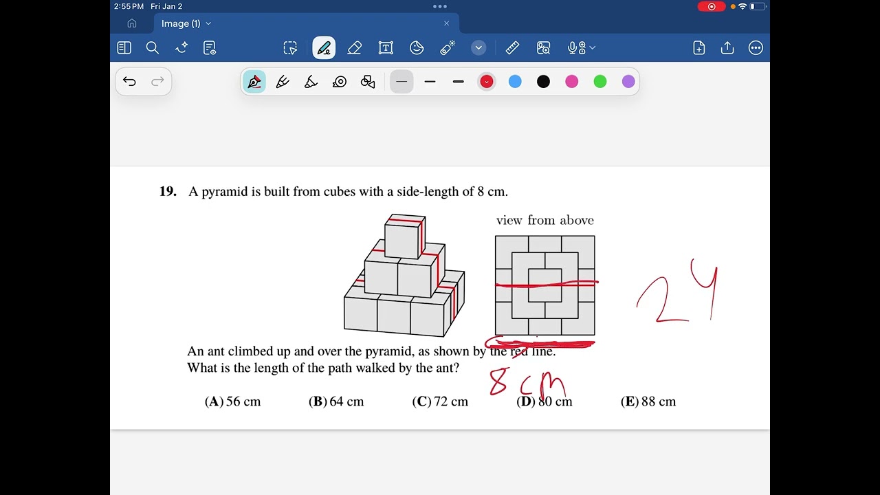 2022 Canadian Math Kangaroo Contest Grades 3/4 Question No.19