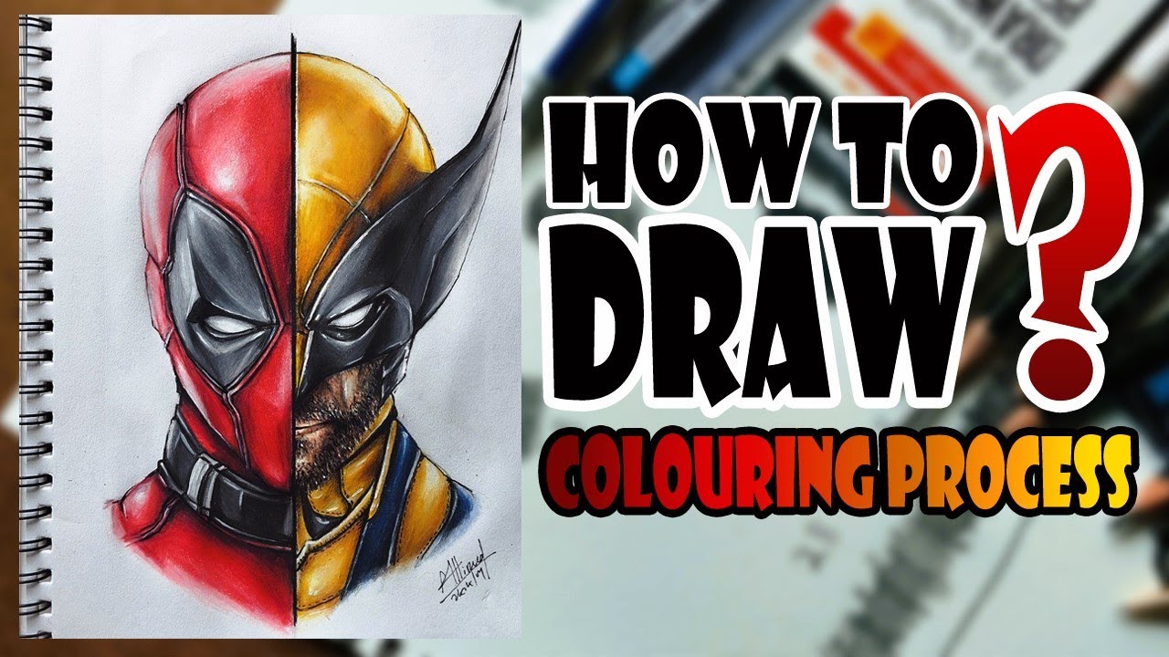 How to Draw Deadpool and Wolverine | coloring process | speed up - YouTube