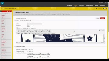 Building a Content Folder in Blackboard