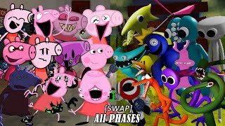 [SWAP Chapter 2] FNF Peppa ALL PHASES Vs 3D All Rainbow Friends Chapter 2 Sings Friends To Your End