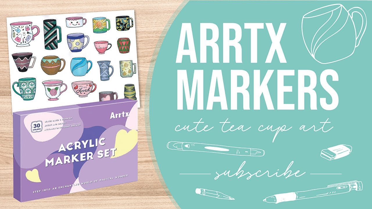 Trying Arrtx Acrylic Markers for the First time - YouTube