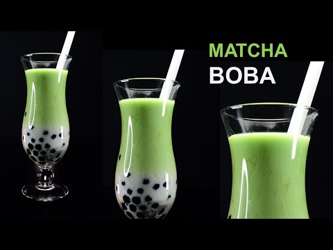 Matcha Boba Tea Recept