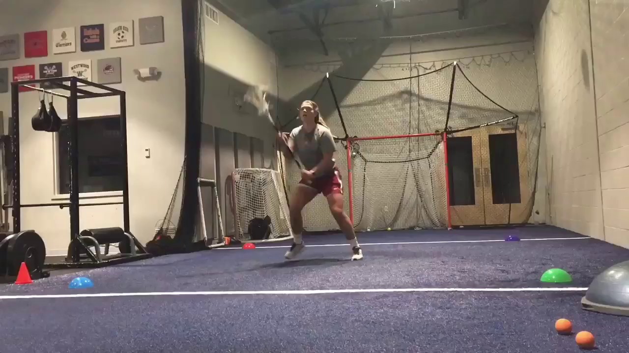 4 Cone Drill with Stick Skills and Med Ball Slams