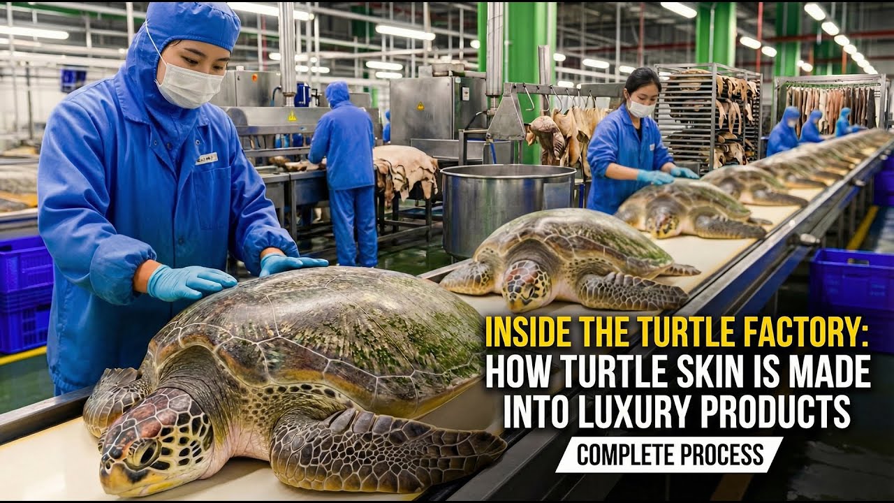 Inside the Turtle Factory – How Turtle Skin Is Made Into Luxury Products | Complete Process
