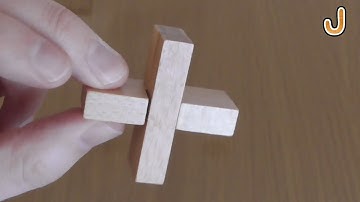 Two-Piece Wooden Cross Puzzle - Solution