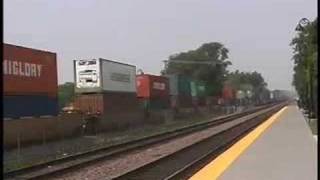 Milwaukee Steam Locomotive # 261 And BNSF Freight Action