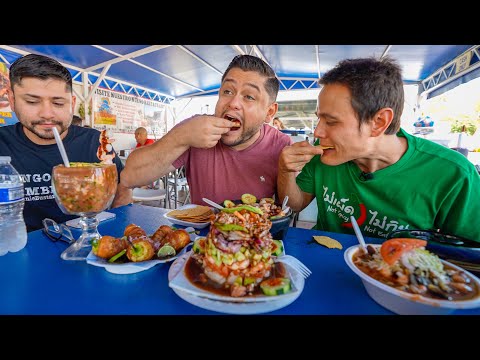 Mexican Street Food - SEAFOOD TOWER!! ? Burritos, Tacos + Ceviche in Tucson, Arizona!!