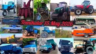 Texnikala 15.May.2026 Belarus Mtz Ttz Ls Jatka Zil-130 Shacman Puma-210 Kobra Vp-1 Claas-55 Kasilka.