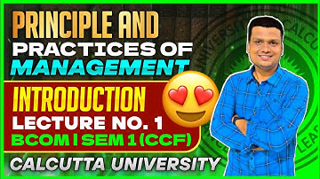 PPM |  Introduction First Class | Bcom Sem-1 | Calcutta University 