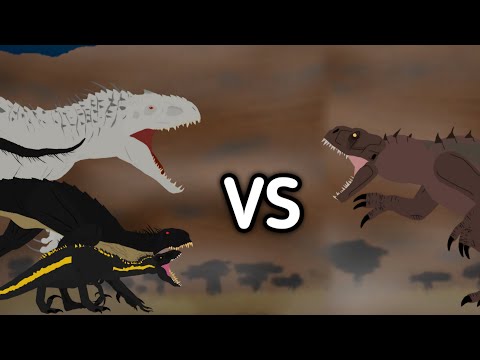 Indominus rex,Indoraptor and Scorpius rex vs Humanoid Rex | AUTO RPG Anything