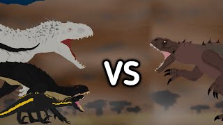 Indominus rex,Indoraptor and Scorpius rex vs Humanoid Rex | AUTO RPG Anything