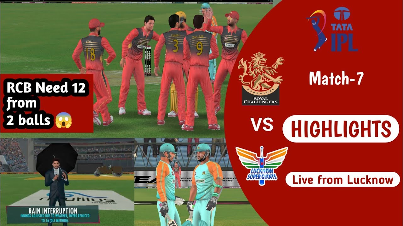 RCB vs LSG | Last Ball Thriller | Match-7 | Real Cricket 22 | RCPL ...