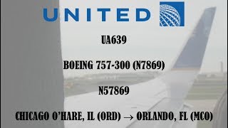 United Airlines UA 639 - Chicago O'Hare (ORD) → Orlando (MCO)(4/21/2017)