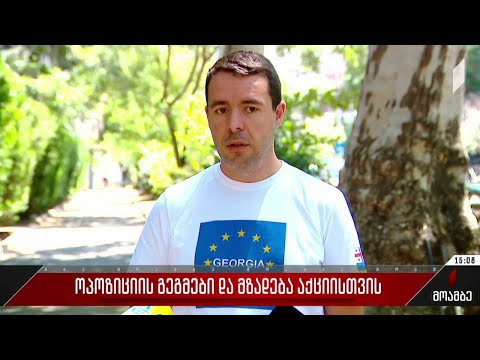 ოპოზიციის გეგმები და მზადება აქციისთვის