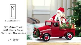 LED Lighted Retro Truck with Santa Claus Christmas Decoration 17 | Northlight SI98347 | Northlight