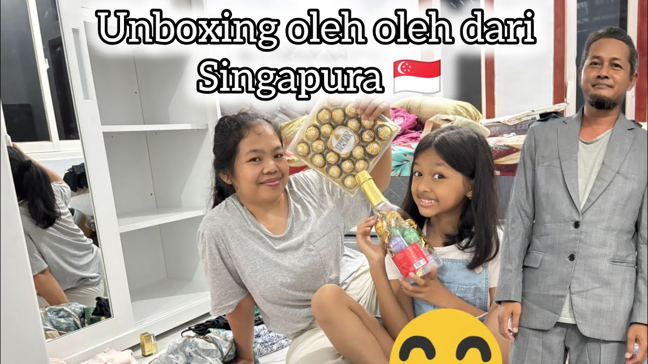 Unboxing  oleh oleh dari Singapura 🇸🇬