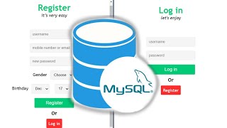 3 - create database login and register MySQL | انشاء قاعدة بيانات موقع فتح حساب و تسجيل دخول