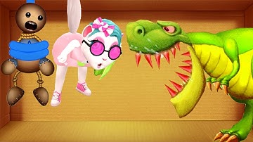 Kick the Buddy vs My Talking Angela 2 Android Gameplay Walkthrough 2021 | Dinosaurs T-rex