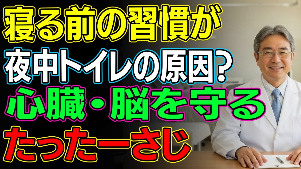泌尿器科医が警告寝る前のこの習慣、夜中トイレで目覚め心臓・脳まで危険ですたった「一さじ」で夜間頻尿を減らす方法