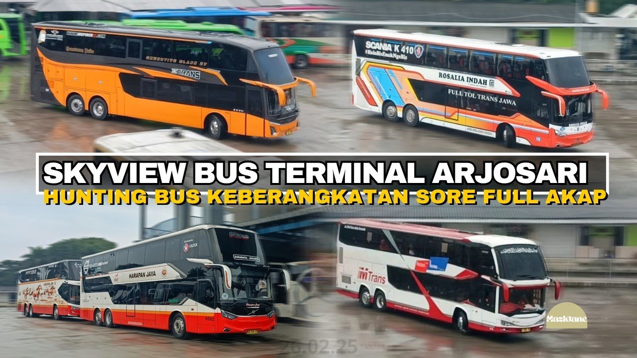 VIEW SPOT HUNTING BUS TERMINAL ARJOSARI BUS AKAP KEBERANGKATAN SORE