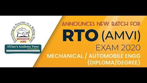 RTO AMVI EXAM 2020