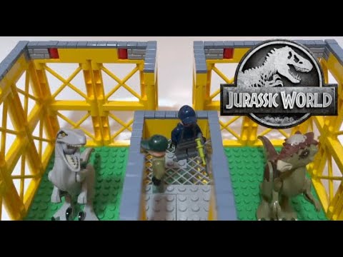 Lego Jurassic World Moc Compilation T-rex enclosure - Raptor feeding ...