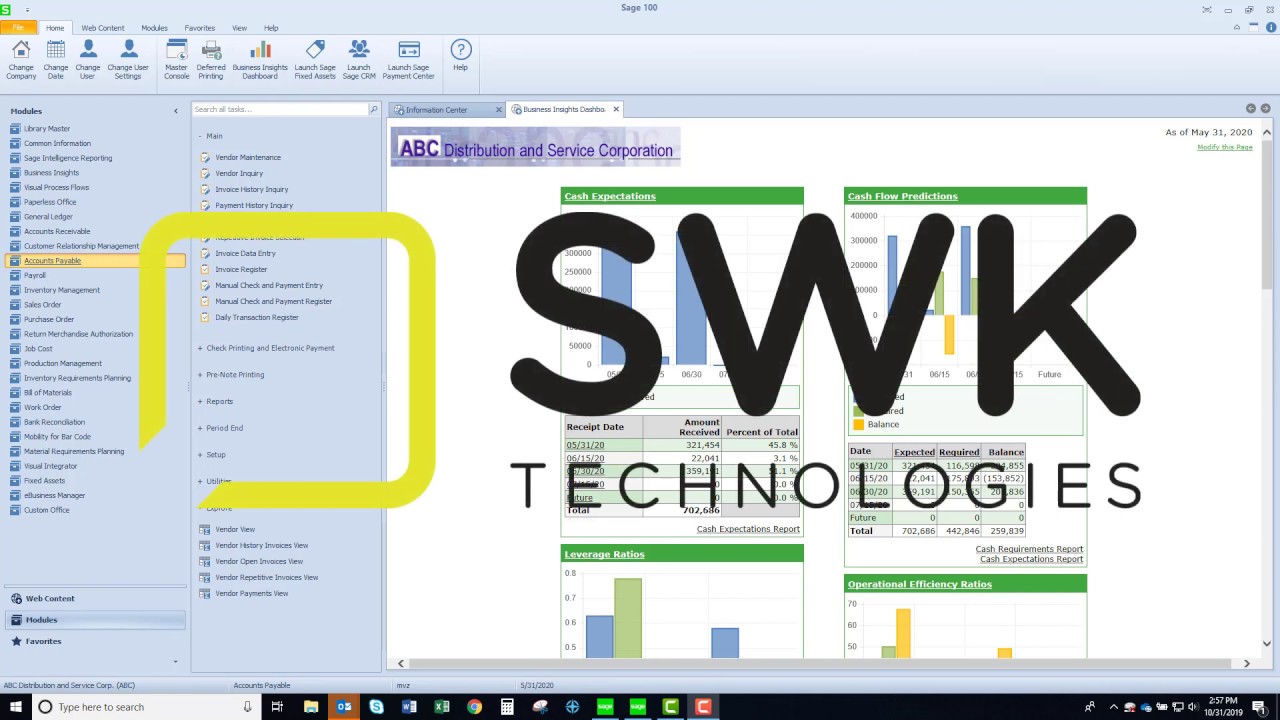 Sage 100 - Adjust AP Invoice - YouTube