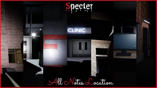 Roblox | Specter 1 - All Notes Location (Notes Name Included)