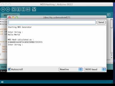 MD5 Hash Generation on the Arduino