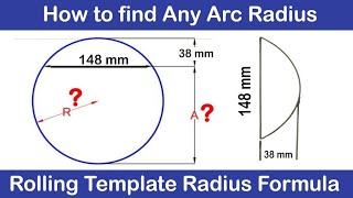 how to find Any Arc Radius | Rolling Template Radius and Dia | Template Radius Formula #fabrication