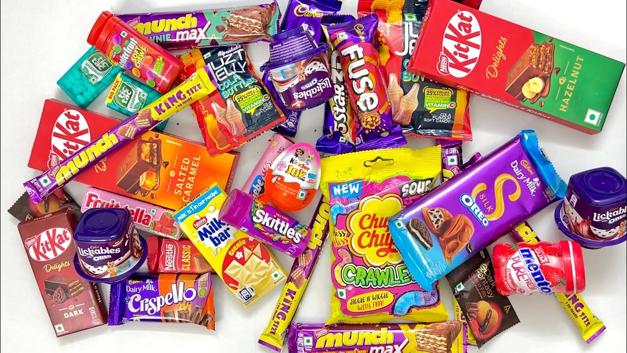 Satisfying ASMR of lots of candies and chocolates 