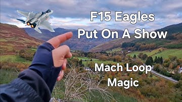 WOW! F15 Eagle 3 Ship Visits The Mach Loop. Great Spectacle 😃
